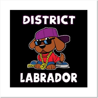 District Labrador cool Hip Hop Dogs Design Posters and Art